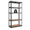 Black Heavy Duty 60-inch 5 Tier Adjustable Shelving Unit