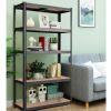 Black Heavy Duty 60-inch 5 Tier Adjustable Shelving Unit