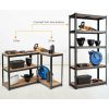 Black Heavy Duty 60-inch 5 Tier Adjustable Shelving Unit