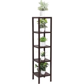Bamboo Wood 4-Shelf Storage Unit