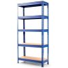 Navy Blue Heavy Duty 60 inch Adjustable 5-Shelf Metal Storage Rack