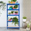 Navy Blue Heavy Duty 60 inch Adjustable 5-Shelf Metal Storage Rack