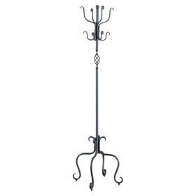 Decorative and Functional Black Metal Coat Rack