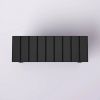 Black Wooden 2-Shelf Shoe Rack Storage Bench