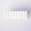 White Slatted Wood 2-Shelf Shoe Rack Storage Bench