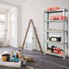Gray Heavy Duty 60 inch Adjustable 5-Shelf Metal Storage Rack