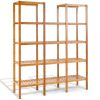 4-Shelf Bamboo Wood Shelving Unit