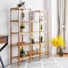 4-Shelf Bamboo Wood Shelving Unit