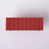 Red Wooden 2-Shelf Shoe Rack Storage Bench