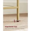 Gold 4-shelf Metal Frame Glass Shelving Unit