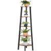 Modern 4-Shelf Corner Shelving Unit