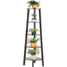 Modern 4-Shelf Corner Shelving Unit