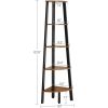 Modern 4-Shelf Corner Shelving Unit