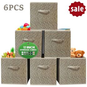 12 inch Foldable Cube Storage Bins Set of 6