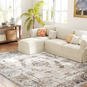 HOMCOM 9x12 Machine Washable Boho Area Rug