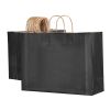 Kraft Paper Bags with Handles, 50Pcs 16 x 6 x 12 in, Large Paper Grocery Bags, Reusable & Recycled Take-Out Sacks, Plain Party Bag Bulk for Birthday