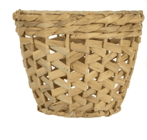 Homezone 7" Open-Weave Tapered Natural Water Hyacinth Basket