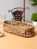 SEA GRASS Oval Bread Basket| Natural Fiber Breakfast basket | Stylish Tabletop Decorative Tray | Kitchen storage basket