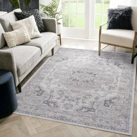5X7 Ivory/Beige/Oriental Area Rug