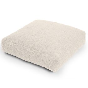 Jaxx Brio Large Floor Pillow / Shearling Faux Lamb, Cloud