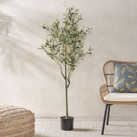 59" Artificial Olive Tree