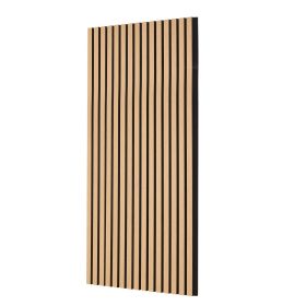 Wood Slat Acoustic Panels, 23.6 x 47.2 inch, MDF Accent Wooden Wall Panels for Modern Interior Wall Decor