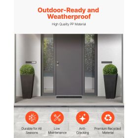 Set of 2 Tall Outdoor Planters 22inch, Large Planters For Outdoor Indoor Plants