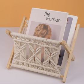1pc Cotton Rope Woven Boho Magazine Holder