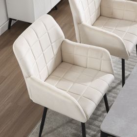 Set of 2 Velvet Upholstered Dining Chairs