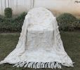 HAND TUFTED Cotton Throws Blanket | Boho Sofa throw | cotton throw for bedroom| Minimalist throws| Throws For new year gift