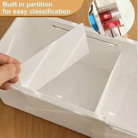 Expandable Storage Drawer Organizers, Multifunctional Drawer Fit Storage Bin Adjustable Kitchen Storage Organizer Storage Bin For Cosmetics Bathr (Option: PolyvinylChloride)