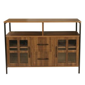 Multifunctional Storage Buffet Cabinet (Color: Brown)