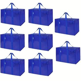 Large Mobile Bag With Zipper And Handle, Heavy-duty Storage Tote Bag Mobile Box, Saving Space, Shelf Baskets (Option: 8pcspack)