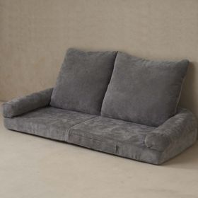 Convertible Fold-Out Single Sofa Bed,Gray,Right, The Right Part Of The Complete Product. (Option: Gray)