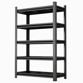 5 Tier Storage Shelves, 2200LBS Adjustable Metal Shelving Unit, Black, Needs Assembly (Option: defaulttitle)