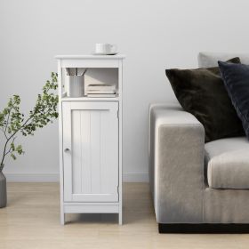 Bathroom Single Door Cabinet (Option: White)