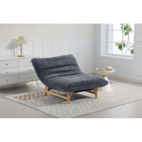 Bean Bag Chair For Adults ,Accent Armless Lazy Sofa, Casual Single Sofa, Corduroy Fabric, For Living Room And Bedroom , With Backrest, Single Sea (Option: Dark grey)