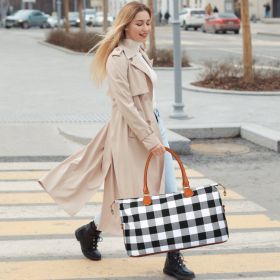 1Pc Women Duffle Bag Travel Luggage Bags Weekend Overnight Bag Tote Bags Shoulder Handle Bags Portable Diaper Bag (Option: White)