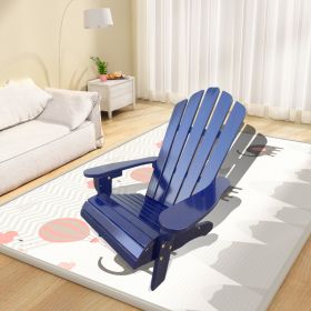 Outdoor Or Indoor Wood Children Adirondack Chair,blue (Option: Blue)