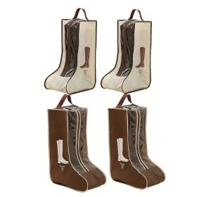 Durable PVC Shoe Storage Bags - Moisture & Moisture-Resistant, Dust-Proof With Transparent Window, Portable Handheld Boot Protectors For Travel & (Option: 4pcslarge)