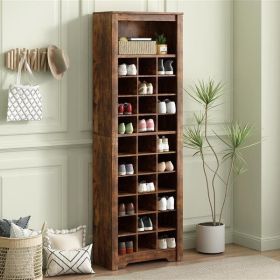 Modern 30 Shoe Cabinet Console (Color: Brown)