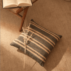 Handcrafted Reversible Stripe Throw Pillow 20x20 (Option: 1Pc)