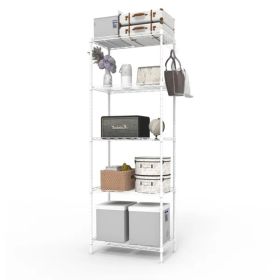 5-layer Display Rack With Adjustable Layer Spacing, Plug-in Deformable Structure, Adjustable Feet, Made Of Iron, 54*29*150cm, Powder-coated Matte (Option: defaulttitle)
