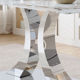 ONLY TABLE LEG.2DT-OX-16090-S-P-LEG (Option: Silver)