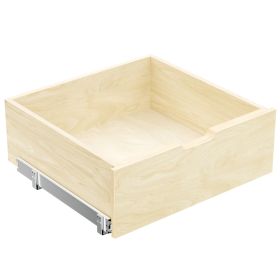 Hard Close Pull Out Cabinet Organizer 8  High Drawer 22  W X 21  D Wood Slide Out Shelves Cabinet Storage Organizer With Full Extension Rail Slid (Option: Wood)