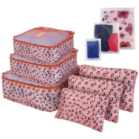 9Pcs Clothes Storage Bags Water-Resistant Travel Luggage Organizer Clothing Packing Cubes (Option: Leopard)