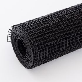 24 Inch 100 Ft Black Vinyl Coated Hardware Cloth, 21 Gauge 0.25 Inch Black PVC Hardware Cloth, Black Welded Wire Fence Supports Poultry Netting C (Option: Black)