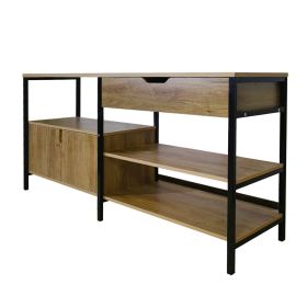 Multi-functional Storage Cabinet with Shelving (Color: Brown)