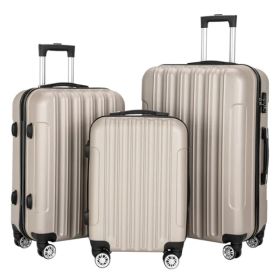 3-in-1 Multifunctional Large Capacity Traveling Storage Suitcase Luggage Set Champagne (Option: defaulttitle)