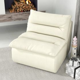 Modern Armless Lounge Chair (Color: Beige)